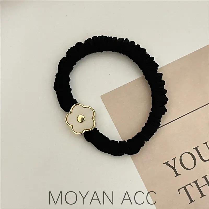 Bow Metal Hair Tie Large Intestine Hair Rope Square Round Heart Geometric Simple High Elasticity Durable Headband - Image 7