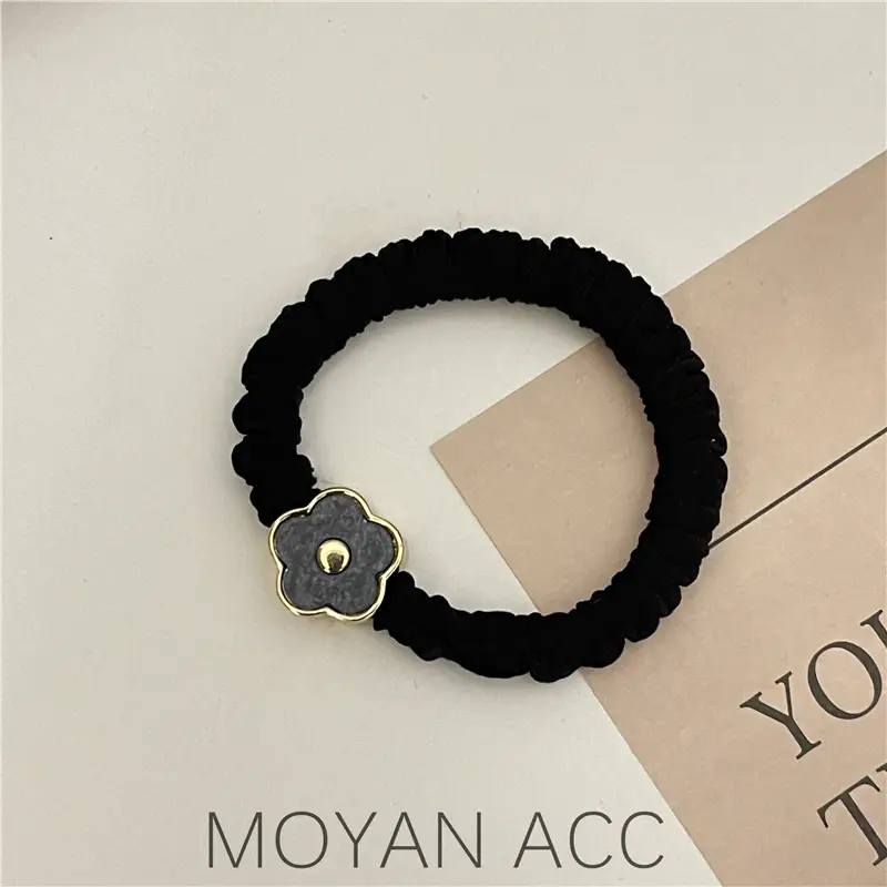 Bow Metal Hair Tie Large Intestine Hair Rope Square Round Heart Geometric Simple High Elasticity Durable Headband - Image 8
