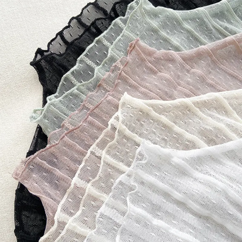 White Lace Blouse Long Sleeves Spring Wear - Image 4