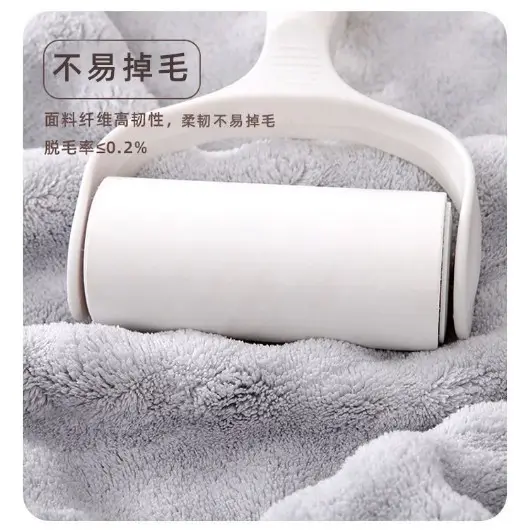 Coral Fleece Bath Towel 70x140 Grey Microfiber - Image 9