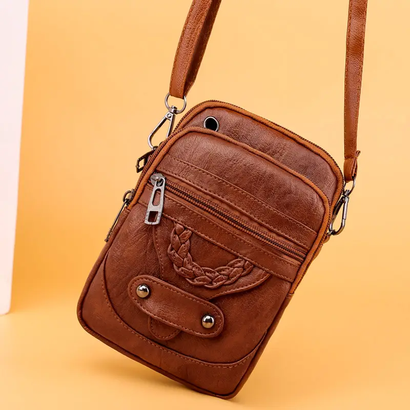 Classic Women's Black PU Leather Shoulder Bag - Image 6
