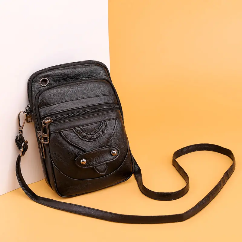 Classic Women's Black PU Leather Shoulder Bag - Image 7