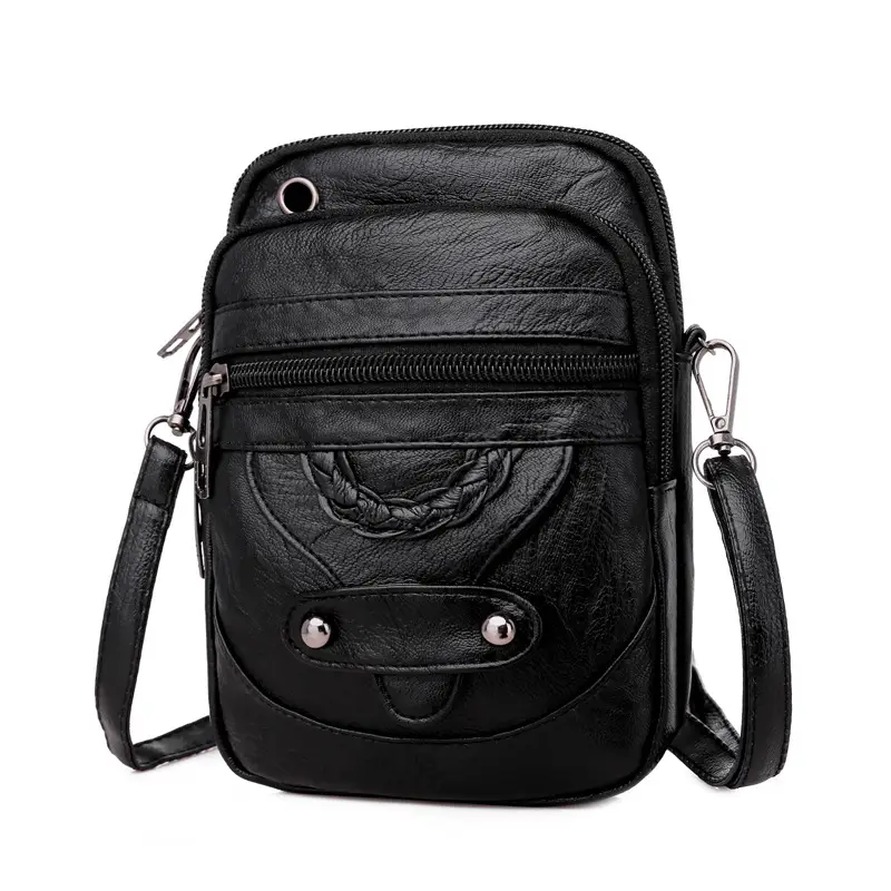 Classic Women's Black PU Leather Shoulder Bag - Image 9