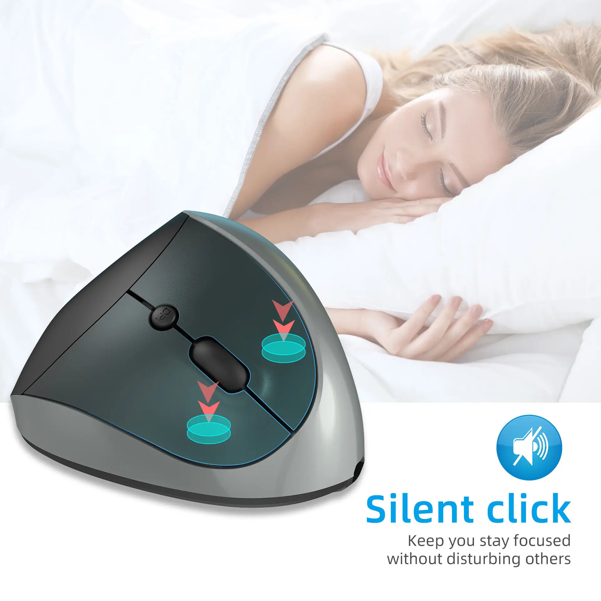 2.4G Wireless Mouse Rechargeable 600MA 2400 DPI