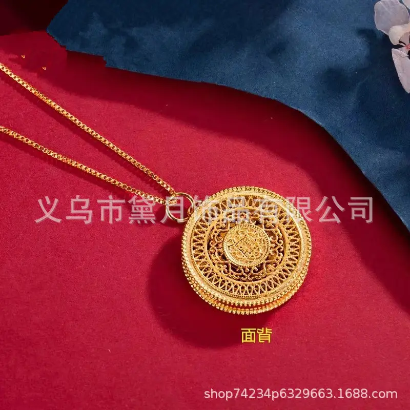 Five Blessings Gold Pendant with Diamond Accents - Image 3