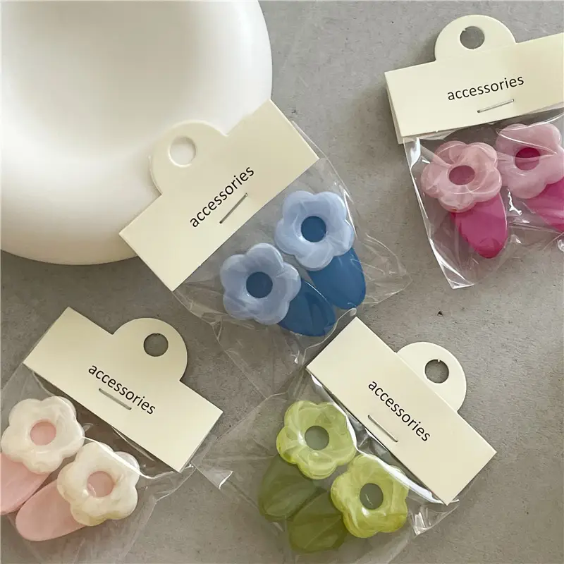 Small Blue Flower Hairpin Clip for Girls - Image 9