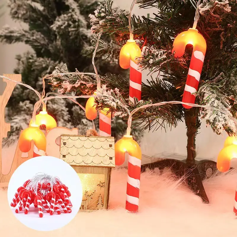 LED Christmas Tree Lights with Electroplated Snowmen