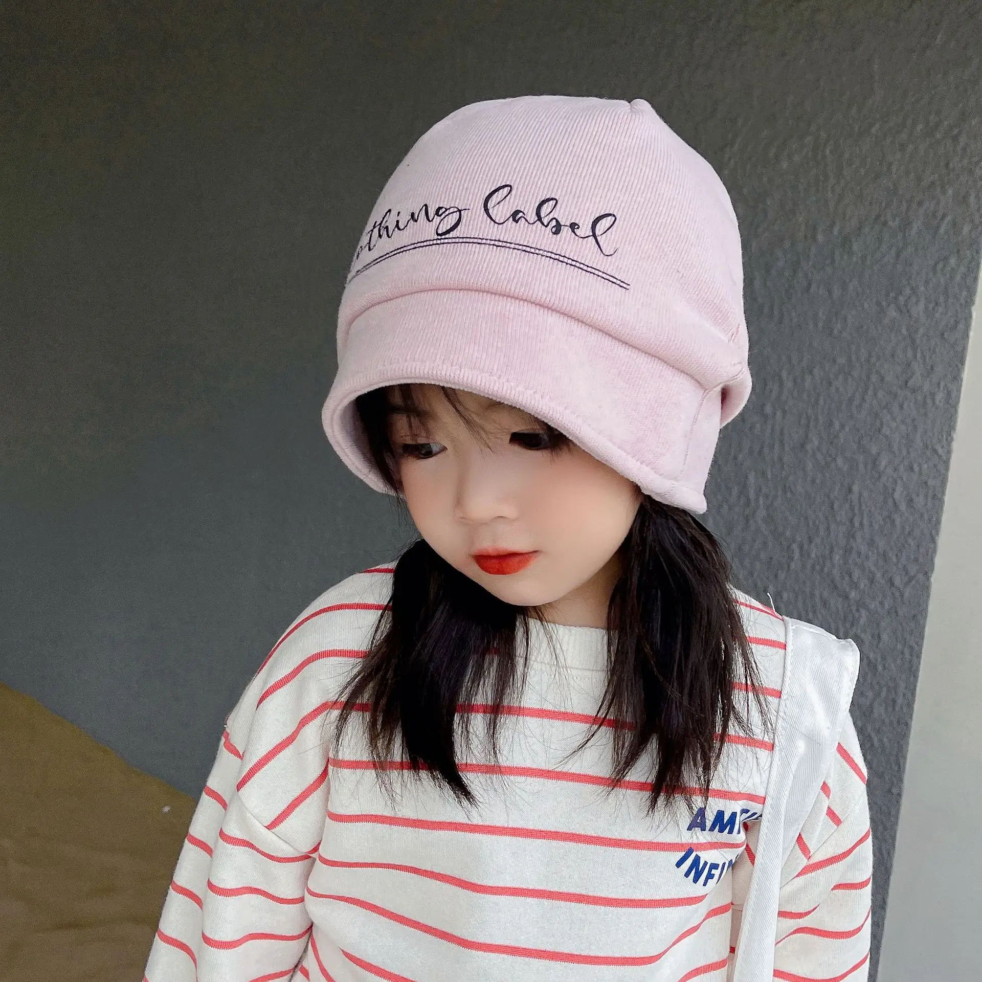 Women's Beige Embroidered Beanie for Winter