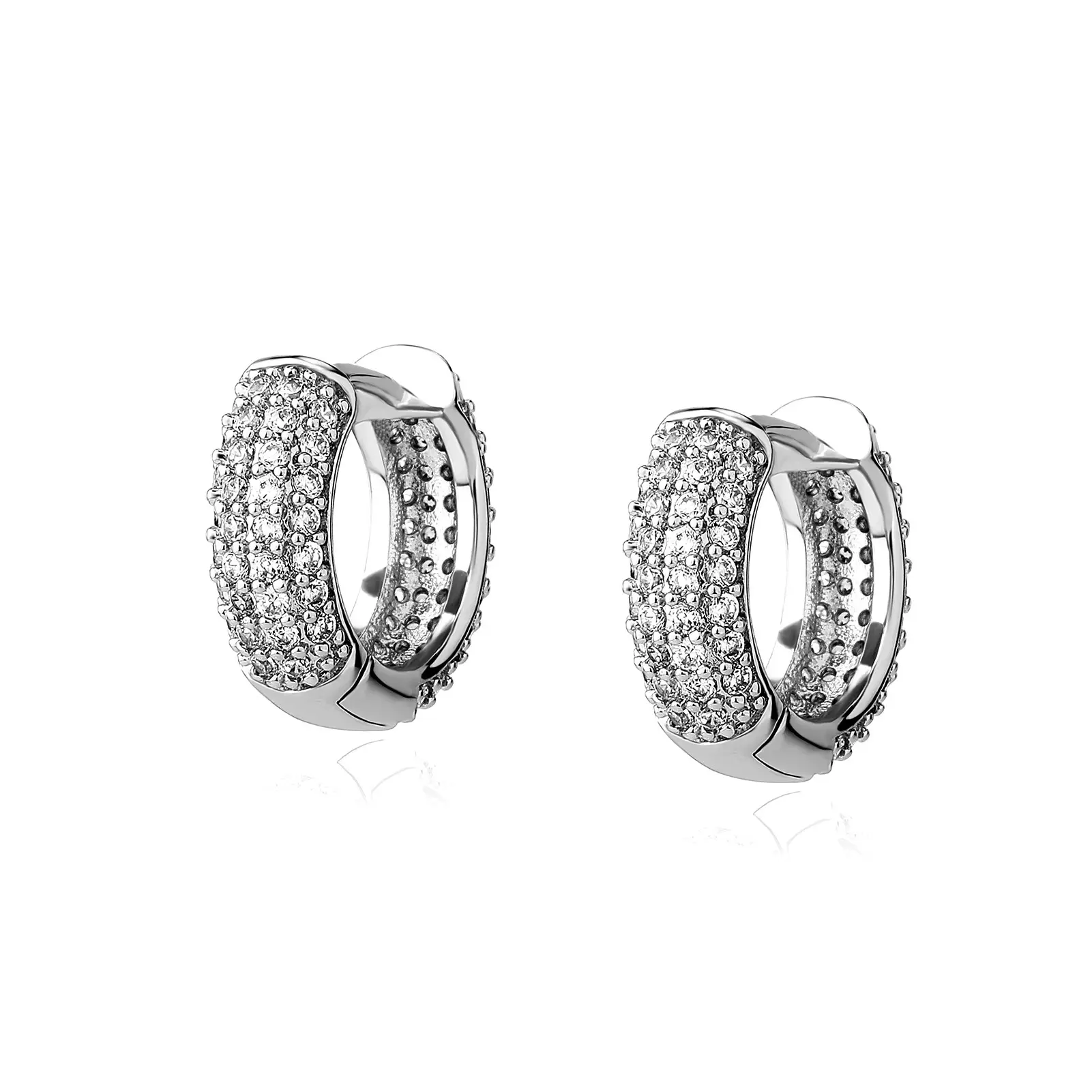 Cross-Border Diamond Earrings for Men Women High End Silver - Image 3