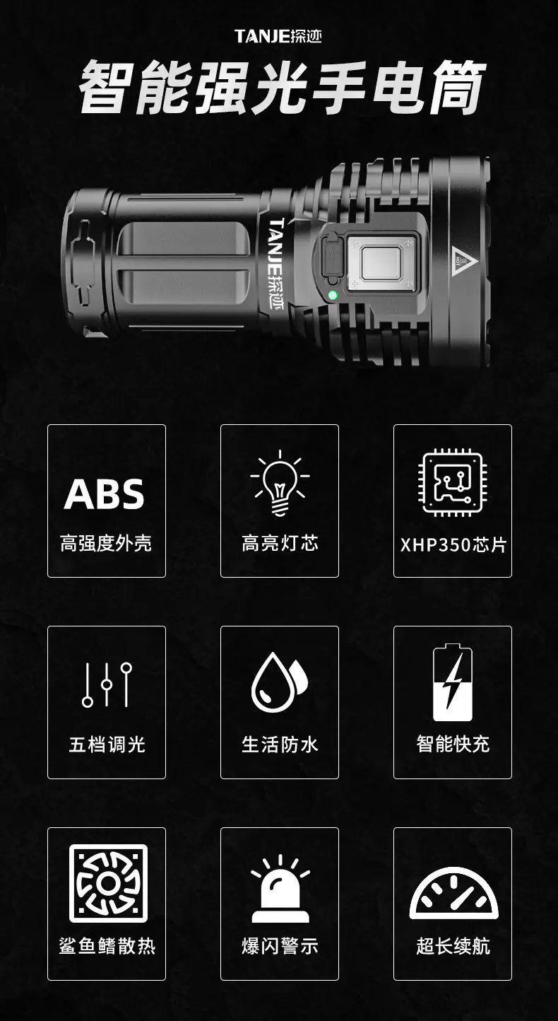 Eight-Core Ultra-Bright Flashlight for Outdoor Use — feature 3