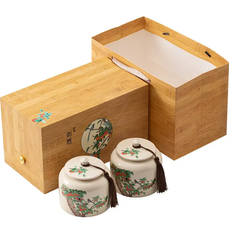 Persimmon Ruyi Tea Jar Gift Box Universal Black Green Tea - Image 6