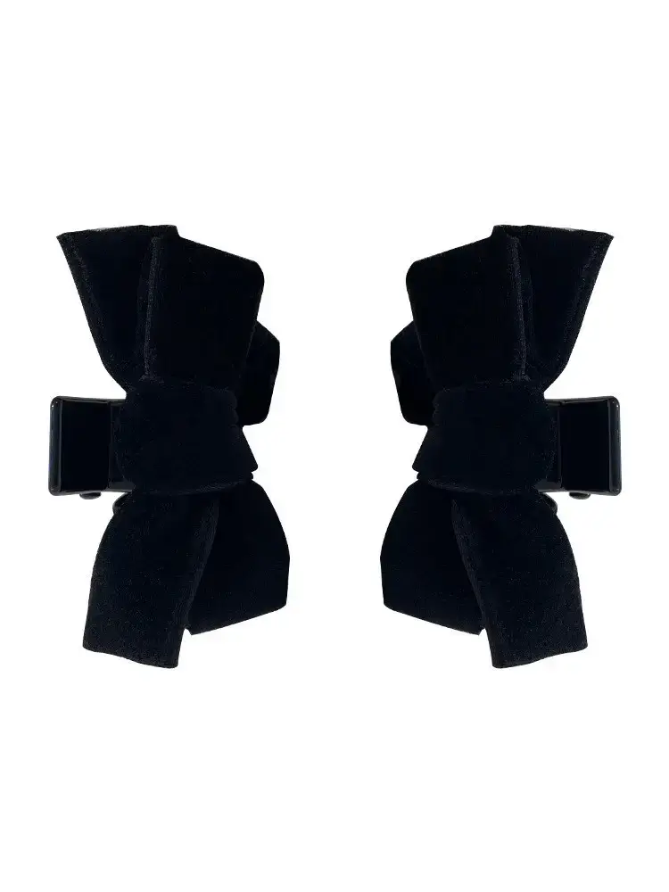 Black Velvet Bow Clip for Girls Hair Accessories - Image 2