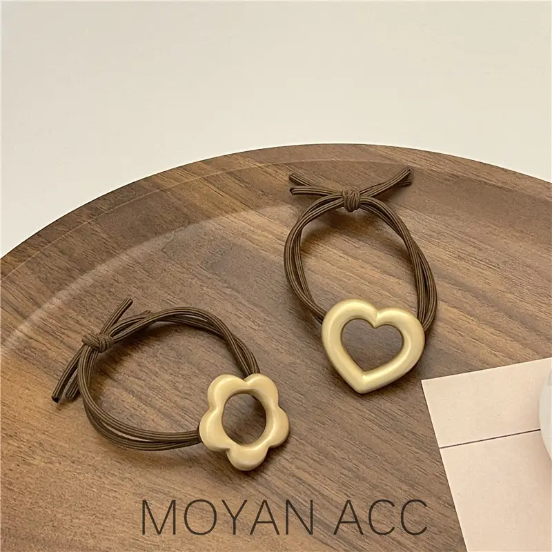 Korean Style Heart & Flower Hair Ring Women