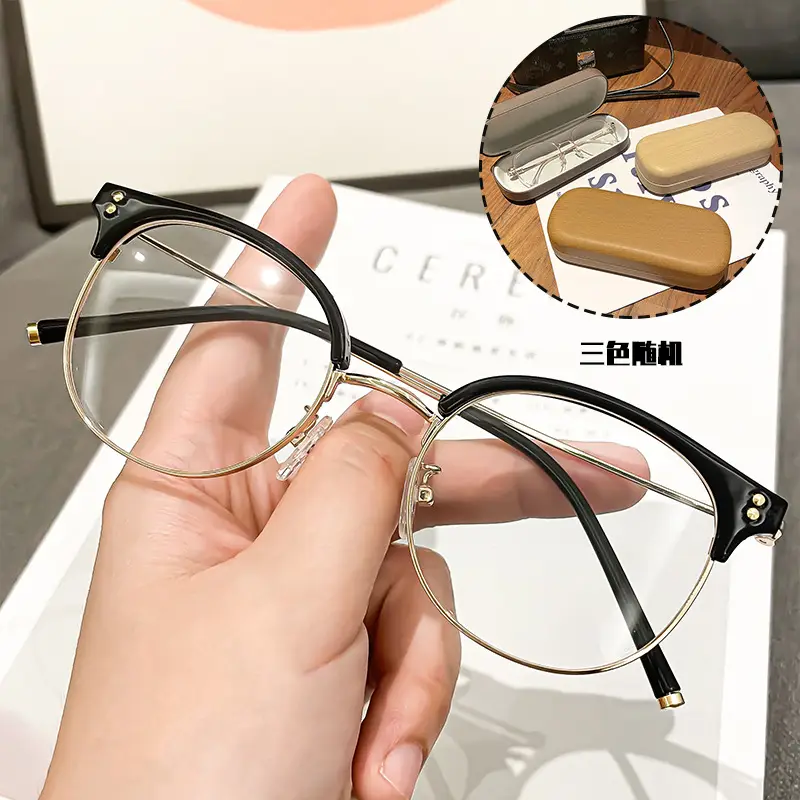Ultra-light Cold Brown Glasses for Women Korean Style - Image 4