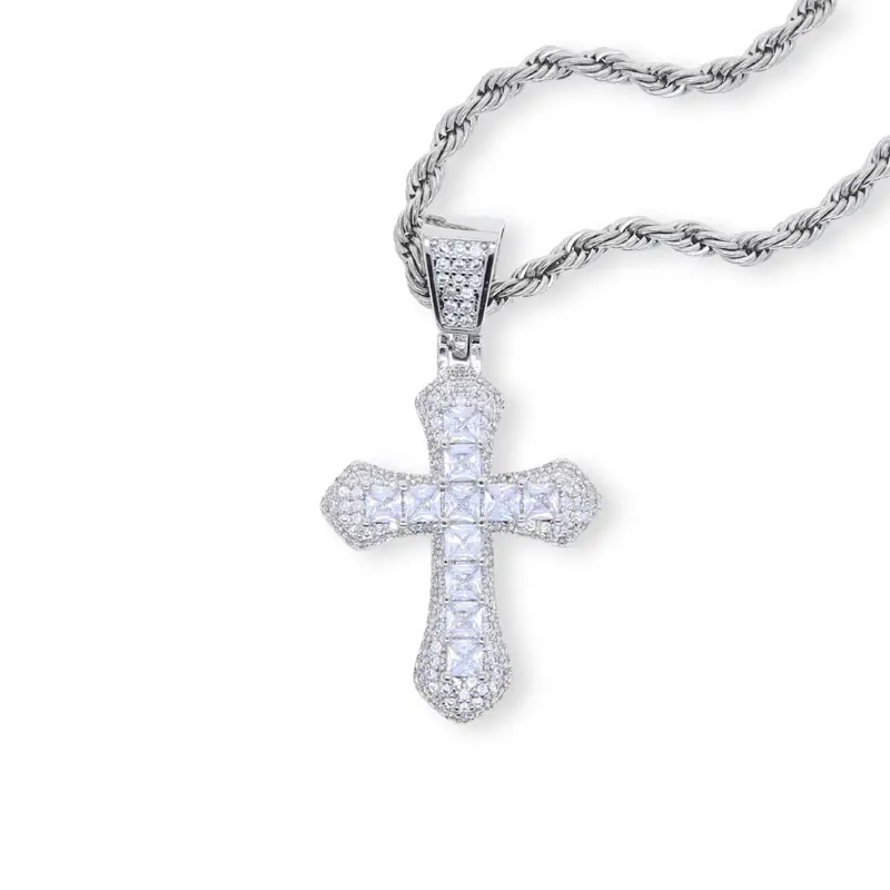 Full white stone chain 60cm