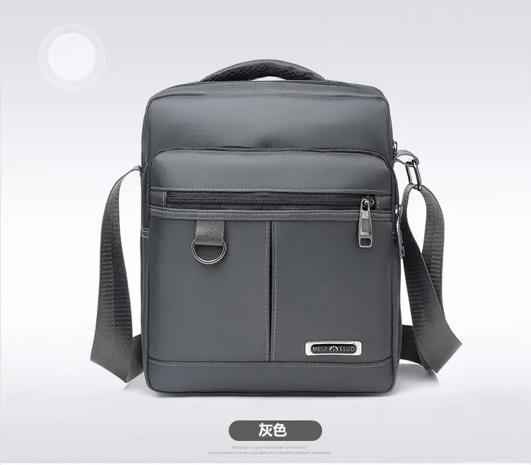 New Men's Black Vertical Crossbody Bag Korean Style Casual Travel Handbag
