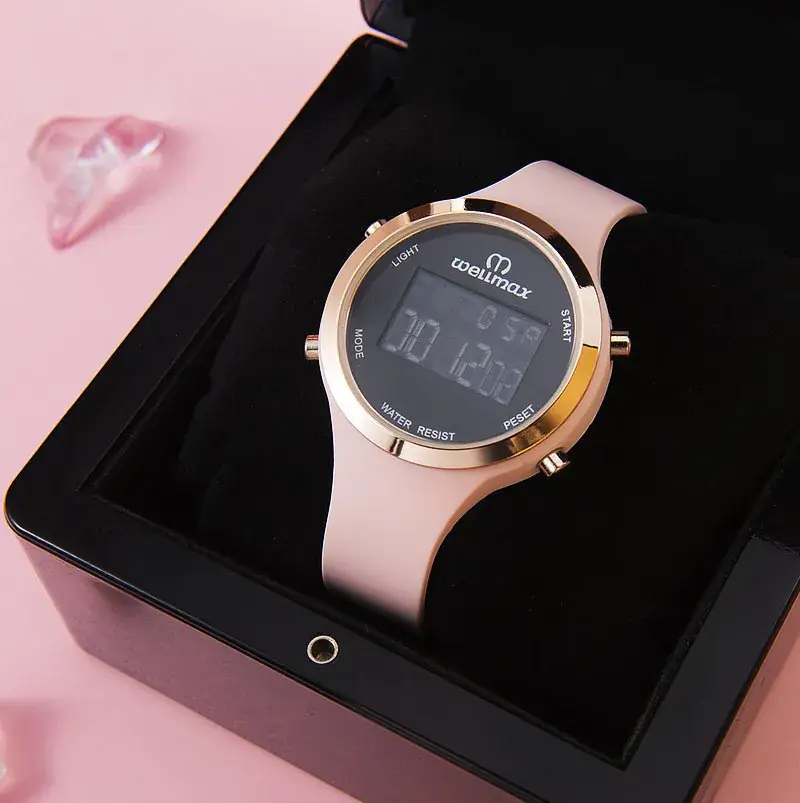 Pink Rose Gold Digital Watch for Girls Teens - Image 3