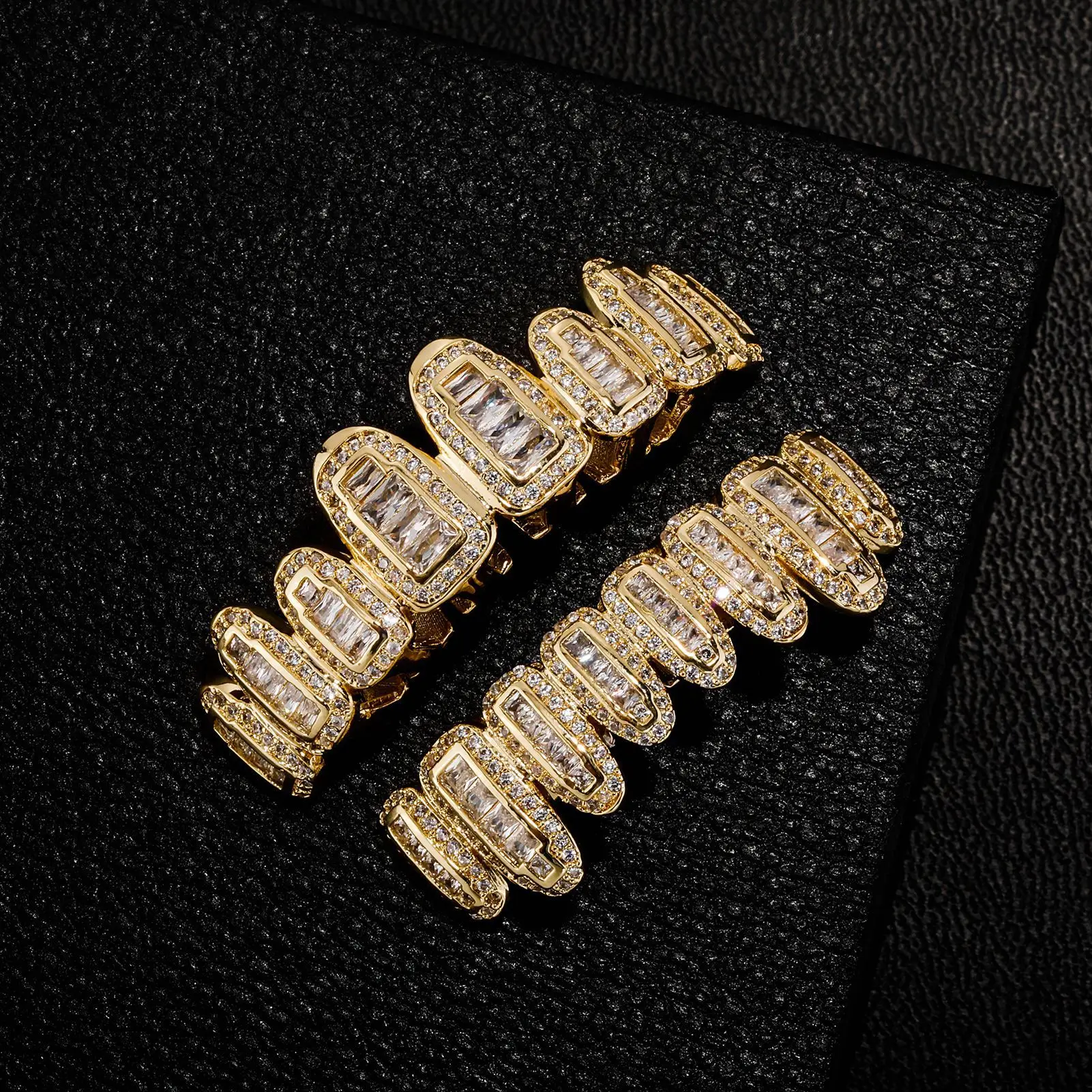 Jinao Gold Micro-inlaid Zircon Rap Braces - Image 3