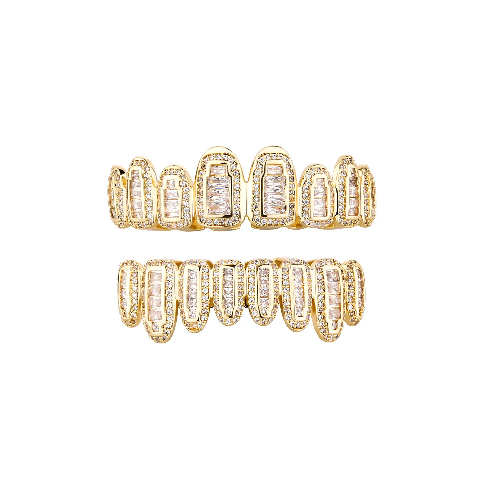 Jinao Gold Micro-inlaid Zircon Rap Braces - Image 5