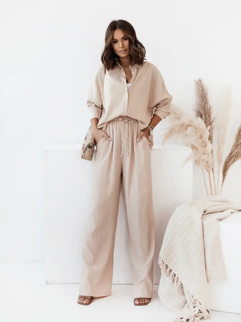Women Loose Elastic Wrinkle Suit Cream Winter Cross Border - Image 6
