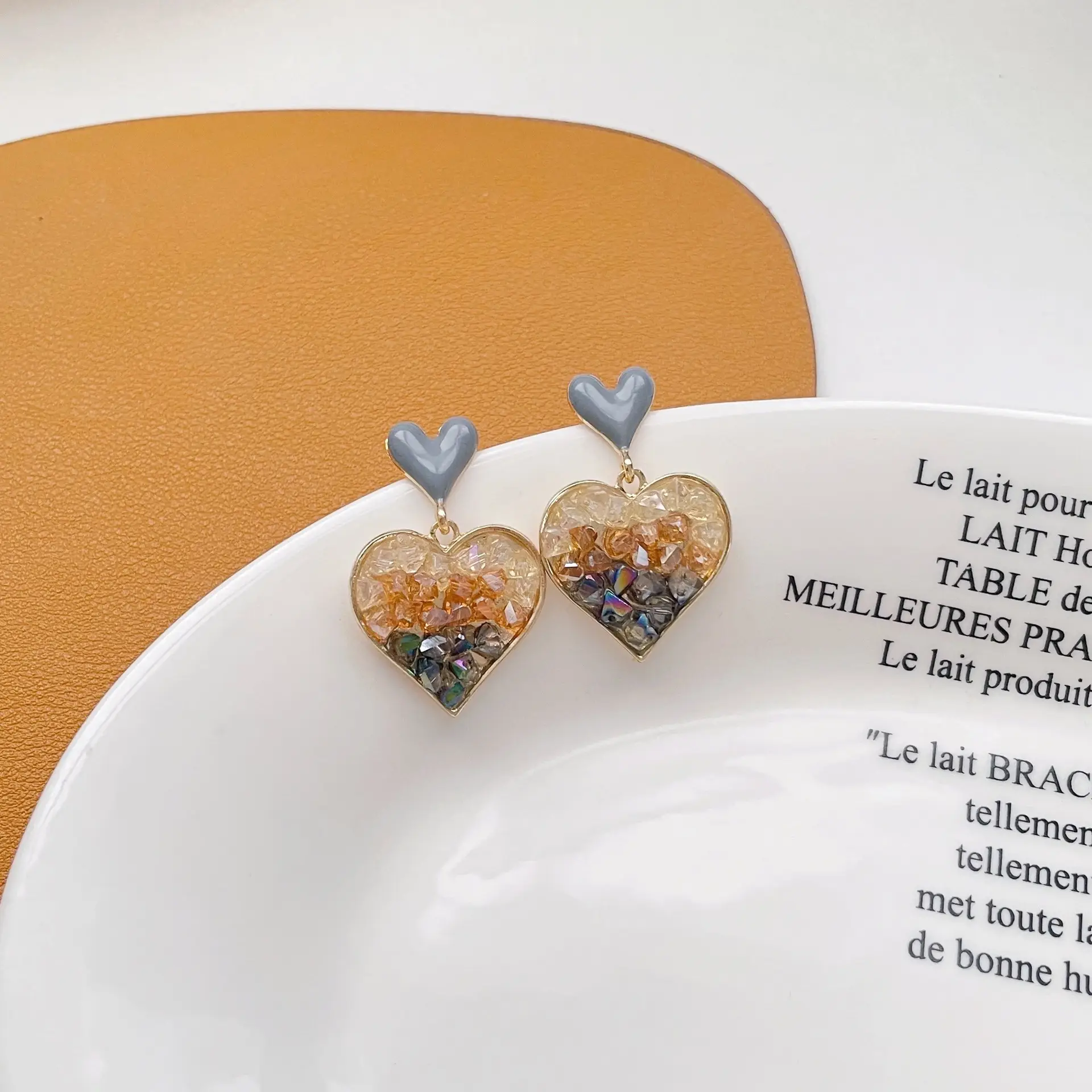 925 Silver Heart Diamond Earrings for Women - Image 5