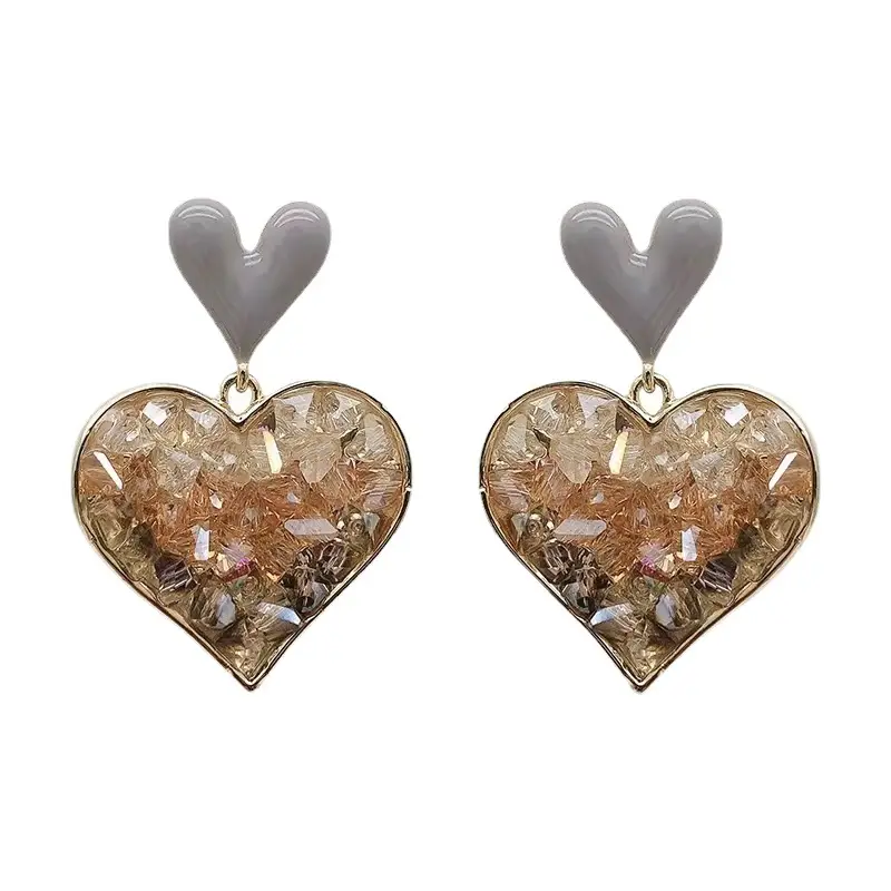 925 Silver Heart Diamond Earrings for Women - Image 6