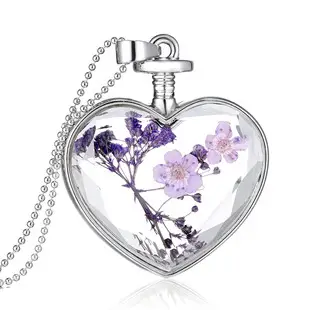 Dried Floral Crossbody Necklace with Gold Chain — feature 1