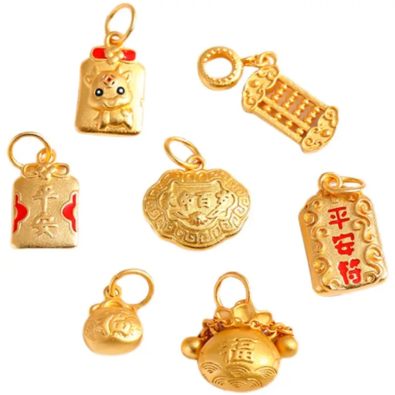 Gold Sandal Wishful Lucky Pendant 16.8cm - Image 11