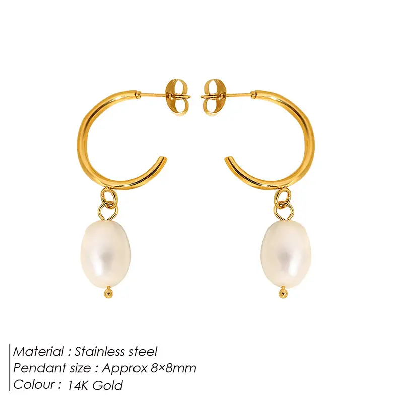 Gold Pearl Earrings for Women Cross-Border Jewelry