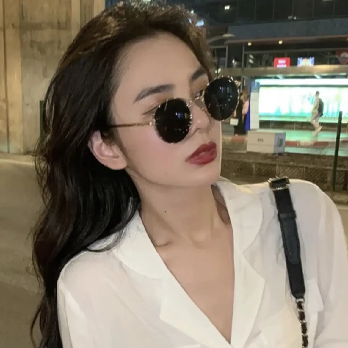 Women Sunglasses Liu Renina Black Round Ins Resin - Image 8