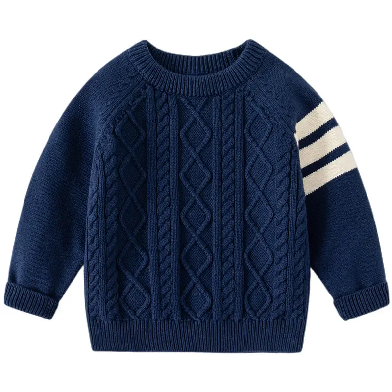 Beige Cable Knit Boys Sweater 2025 Dropshipping - Image 11