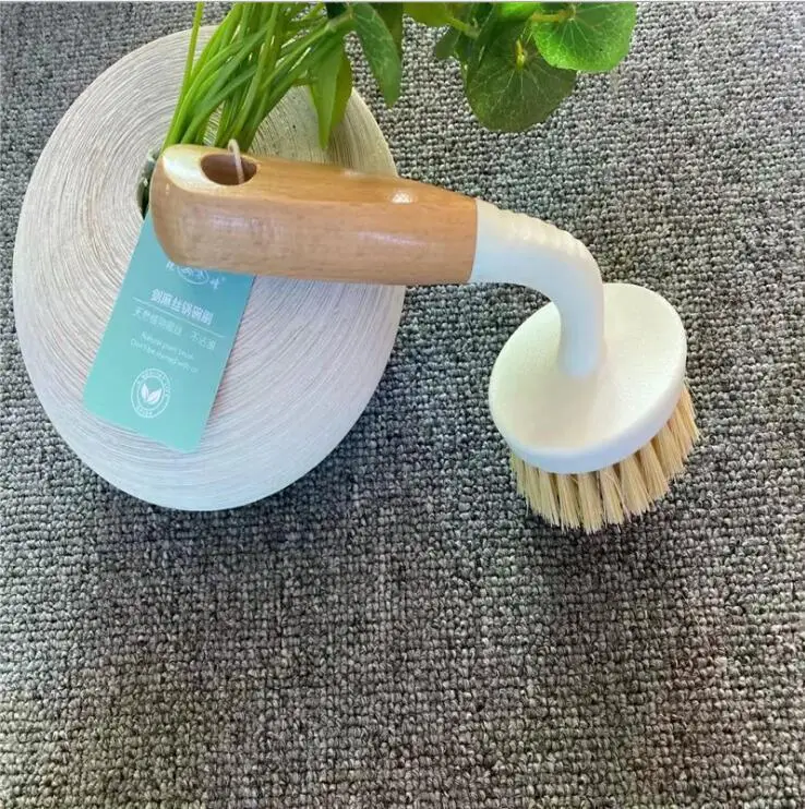 Wooden Bathroom Cleaning Brush with Soft Bristles - Image 3