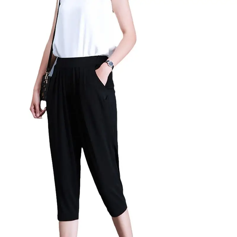 150kg Cropped Navy Pants Women Summer