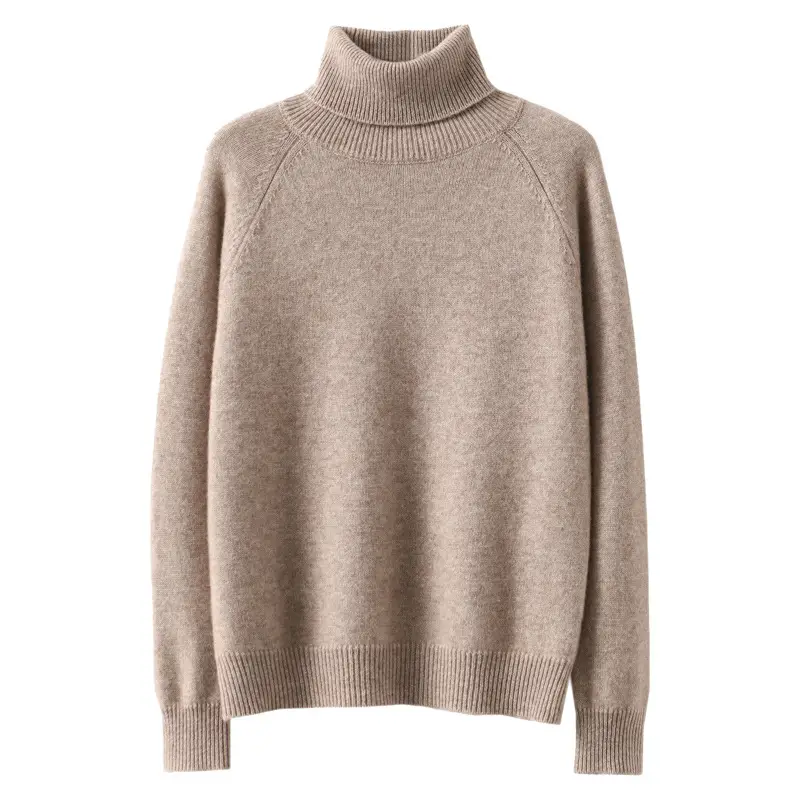 Women's 2024 Yellow Turtleneck Pullover Sweater - Image 5