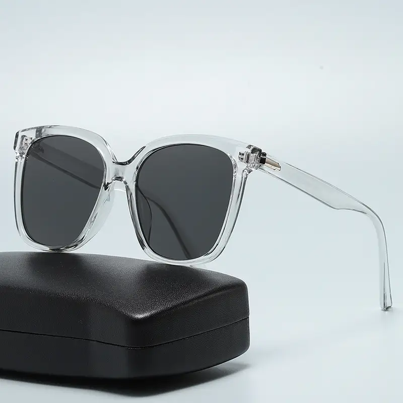 2025 Women Sunglasses Large Frame Slim Sunset Brown - Image 6