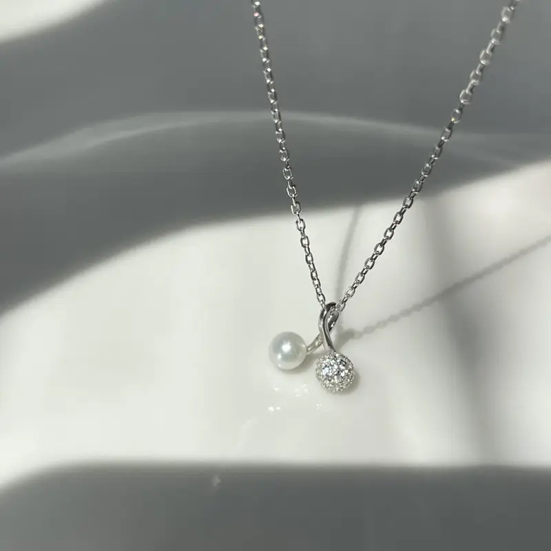 S925 Silver Pearl Clavicle Necklace for Women - Image 3