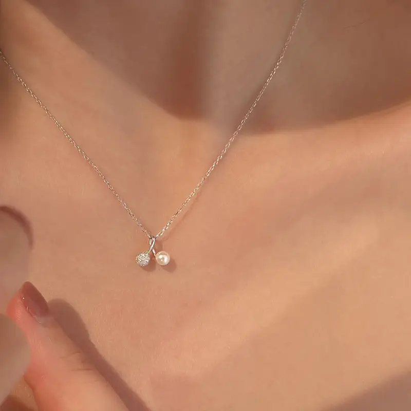 S925 Silver Pearl Clavicle Necklace for Women - Image 5