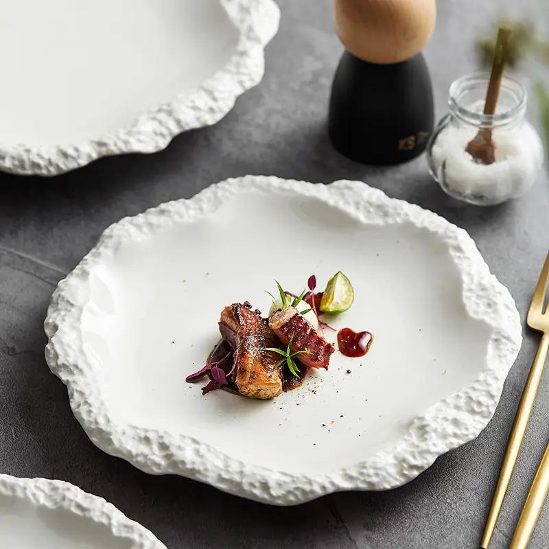 White Rock Patterned Flat Plate Dish 2024 New - Image 9