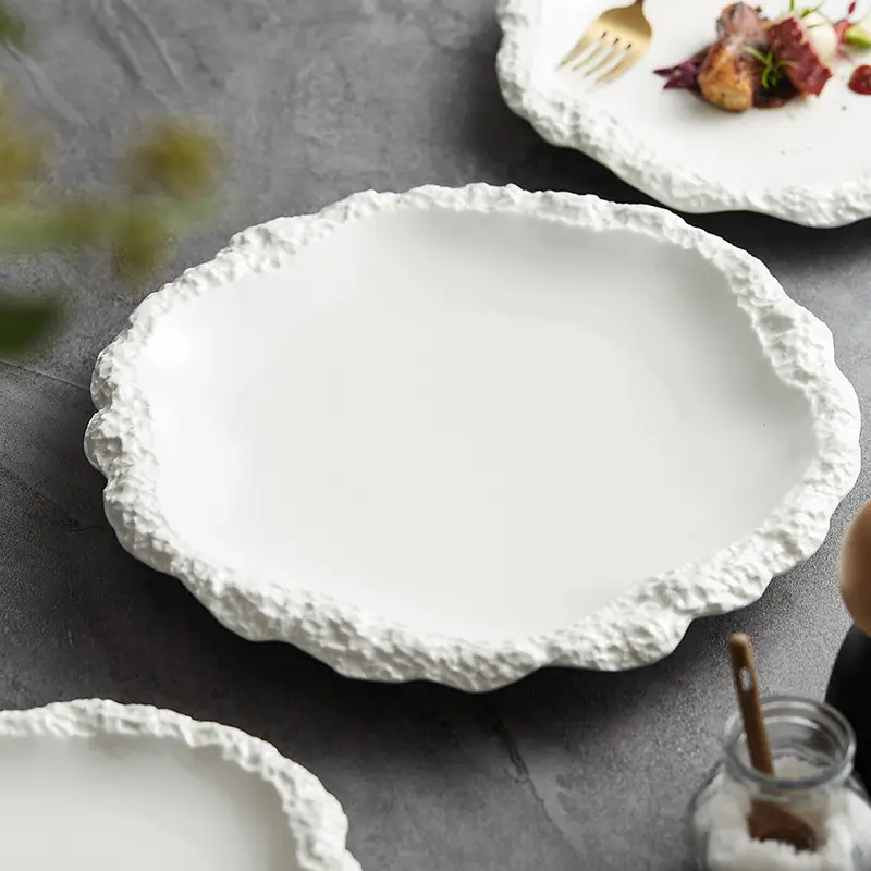 White Rock Patterned Flat Plate Dish 2024 New - Image 11