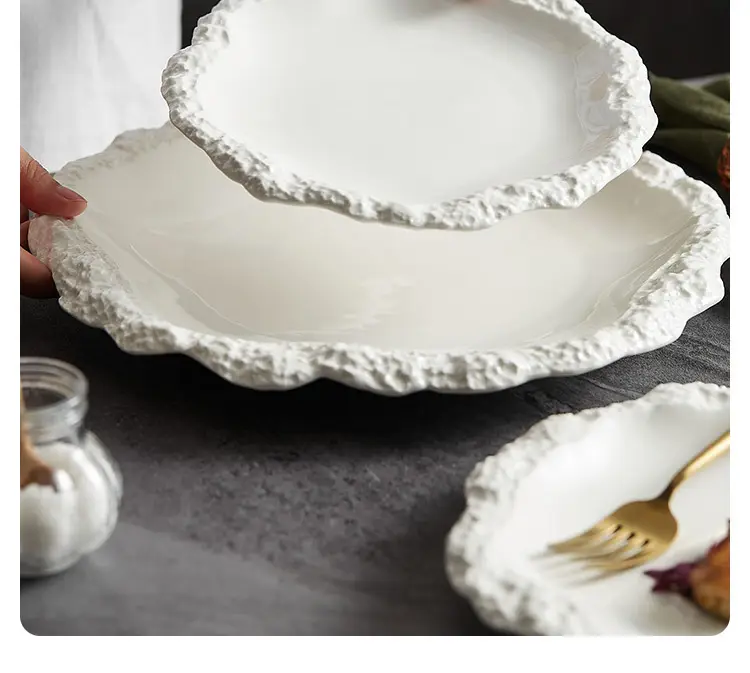 White Rock Patterned Flat Plate Dish 2024 New — feature 10