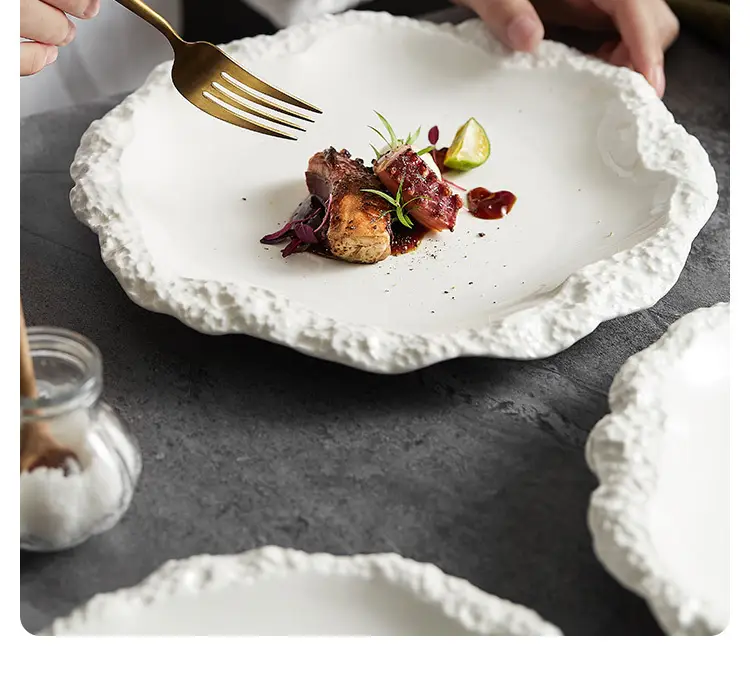 White Rock Patterned Flat Plate Dish 2024 New — feature 8