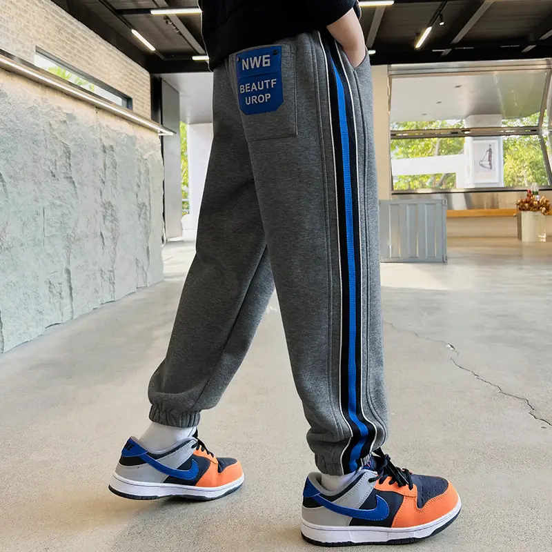 Z770 Early Yang Children's 2024 Spring Bright Color Letter Ribbon Leg Trousers - Image 7
