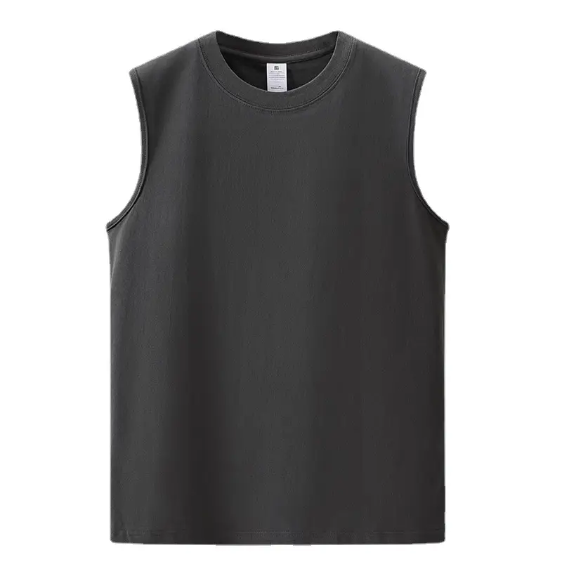 Men Black Sleeveless Cotton Vest Summer Fitness - Image 6