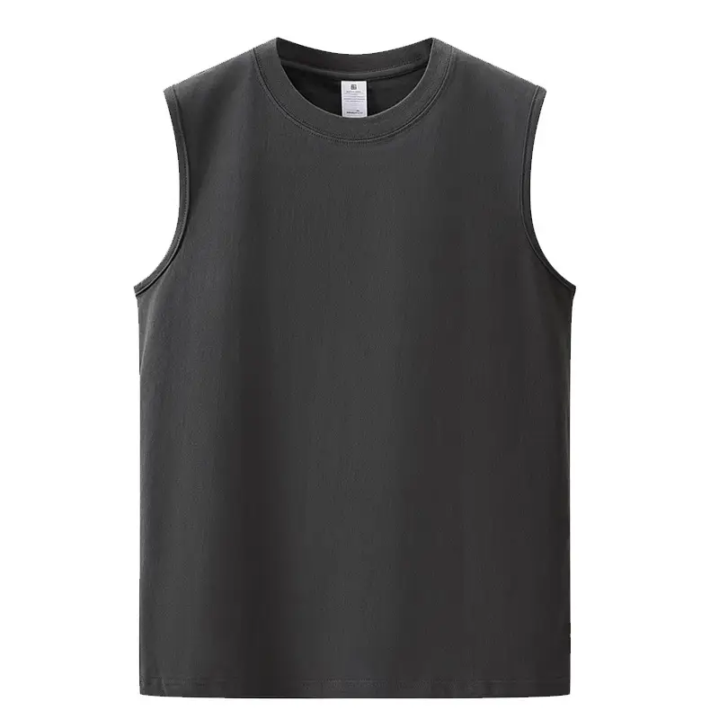 Men Black Sleeveless Cotton Vest Summer Fitness - Image 3