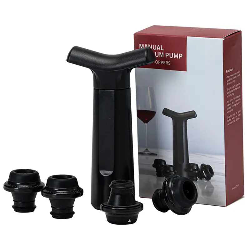 Universal Vacuum Wine Bottle Pump Set with 4 Plugs - Image 6