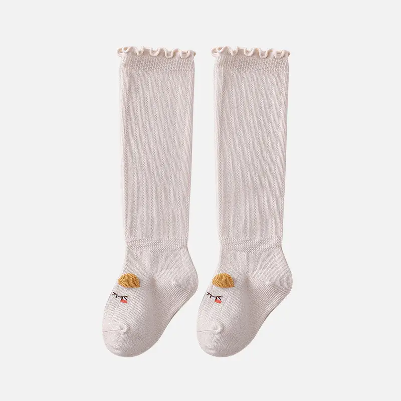 718 Kids Cotton Socks Fungus Design Mid Length
