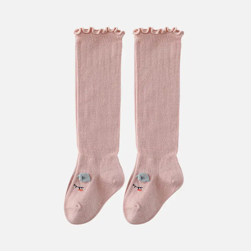 718 Kids Cotton Socks Fungus Design Mid Length
