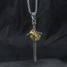Retro Sun Moon Star Necklace for Men Silver Chain — feature 11
