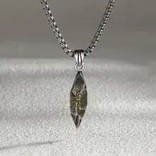 Retro Sun Moon Star Necklace for Men Silver Chain — feature 8