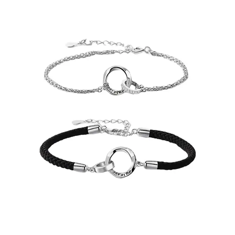 Mobius Couple Bracelet Light Luxury Ring-link Geometric Double-ring - Image 5
